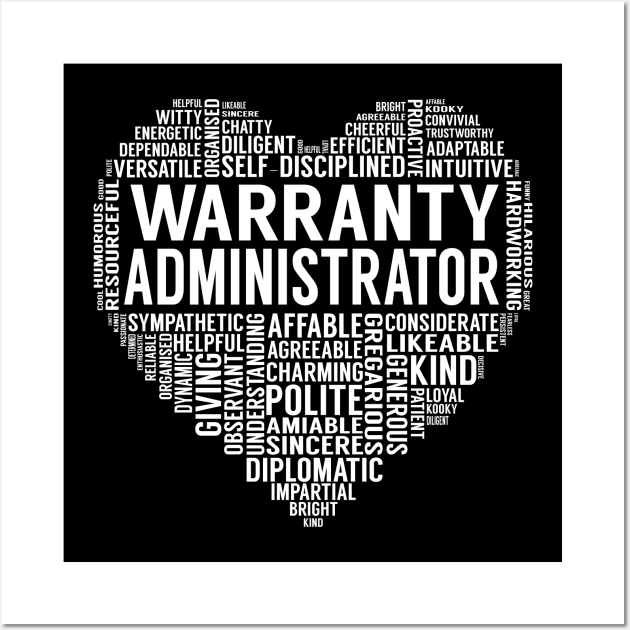 Warranty Administrator Heart Wall Art by LotusTee